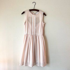 Pale Pink Jessica Simpson Lined Mini Bridal Shower Mini Silky Dress with Pockets